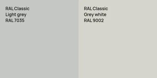 RAL 7035  Light grey vs RAL 9002  Grey white