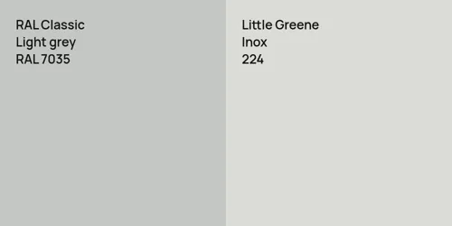 RAL 7035  Light grey vs 224 Inox