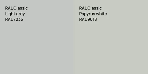 RAL 7035  Light grey vs RAL 9018 Papyrus white