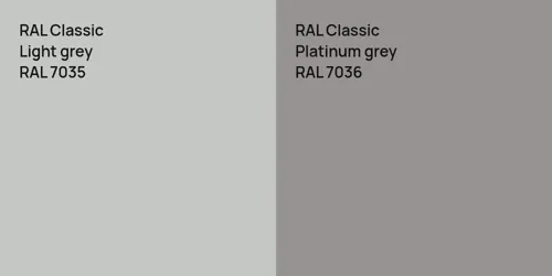 RAL 7035  Light grey vs RAL 7036  Platinum grey