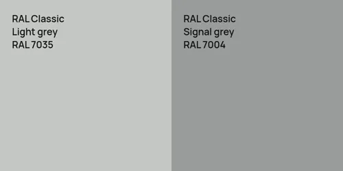 RAL 7035  Light grey vs RAL 7004  Signal grey