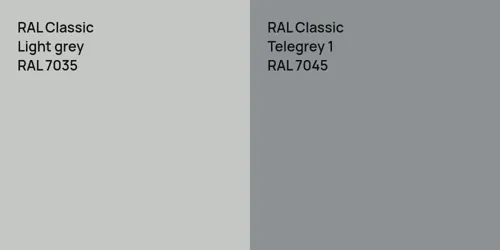 RAL 7035  Light grey vs RAL 7045  Telegrey 1