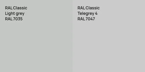 RAL 7035  Light grey vs RAL 7047 Telegrey 4