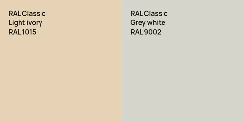 RAL 1015  Light ivory vs RAL 9002  Grey white