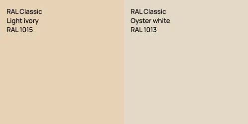 RAL 1015  Light ivory vs RAL 1013  Oyster white