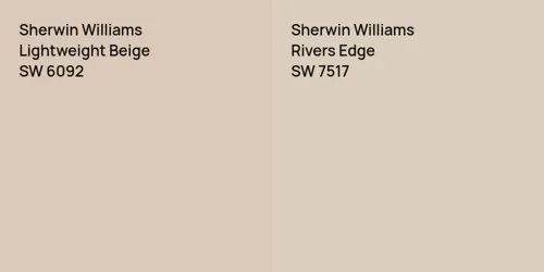 SW 6092 Lightweight Beige vs SW 7517 Rivers Edge