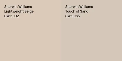 SW 6092 Lightweight Beige vs SW 9085 Touch of Sand