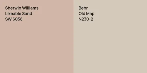 SW 6058 Likeable Sand vs N230-2 Old Map