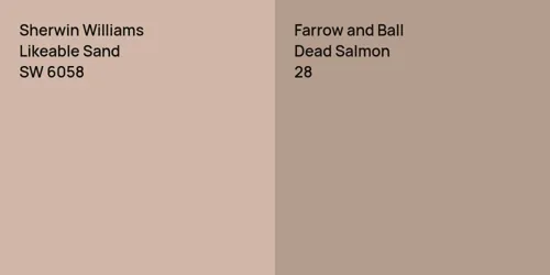 SW 6058 Likeable Sand vs 28 Dead Salmon