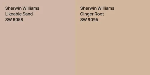 SW 6058 Likeable Sand vs SW 9095 Ginger Root