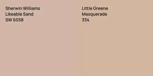 SW 6058 Likeable Sand vs 334 Masquerade