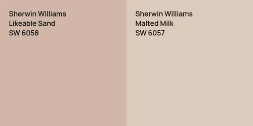 SW 6058 Likeable Sand vs SW 6057 Malted Milk