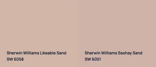 SW 6058 Likeable Sand vs SW 6051 Sashay Sand