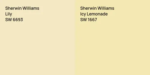 SW 6693 Lily vs SW 1667 Icy Lemonade