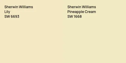 SW 6693 Lily vs SW 1668 Pineapple Cream