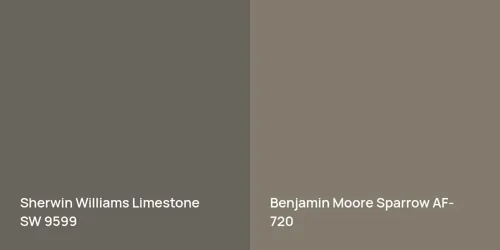 SW 9599 Limestone vs AF-720 Sparrow