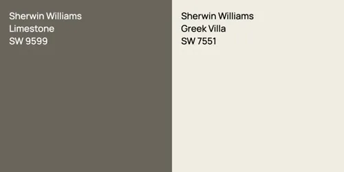 SW 9599 Limestone vs SW 7551 Greek Villa