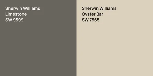 SW 9599 Limestone vs SW 7565 Oyster Bar