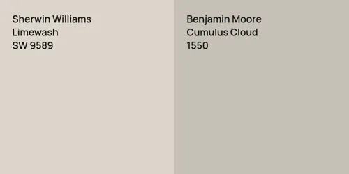 SW 9589 Limewash vs 1550 Cumulus Cloud