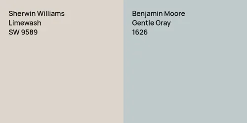 SW 9589 Limewash vs 1626 Gentle Gray