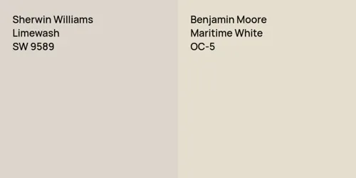 SW 9589 Limewash vs OC-5 Maritime White