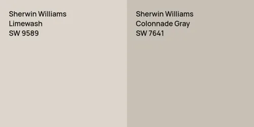 SW 9589 Limewash vs SW 7641 Colonnade Gray