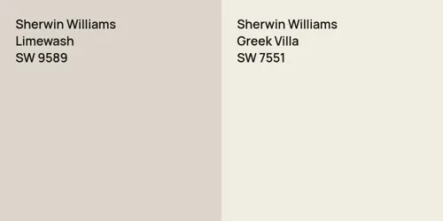 SW 9589 Limewash vs SW 7551 Greek Villa