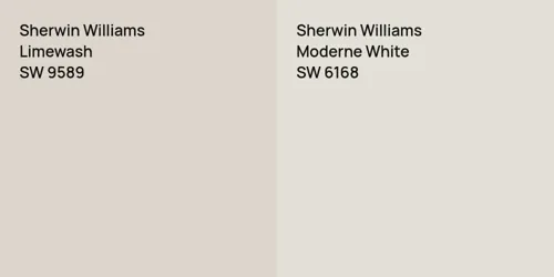 SW 9589 Limewash vs SW 6168 Moderne White