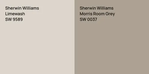 SW 9589 Limewash vs SW 0037 Morris Room Grey