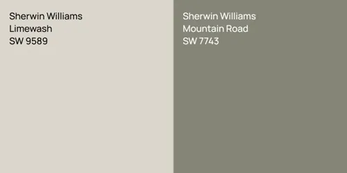 SW 9589 Limewash vs SW 7743 Mountain Road