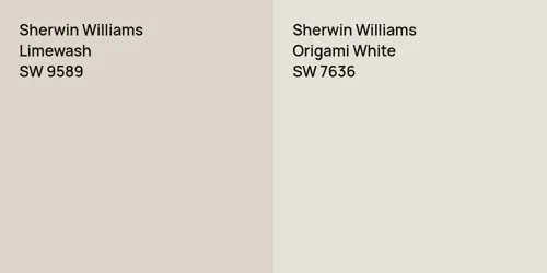 SW 9589 Limewash vs SW 7636 Origami White