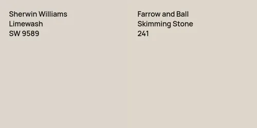 SW 9589 Limewash vs 241 Skimming Stone