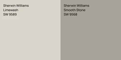 SW 9589 Limewash vs SW 9568 Smooth Stone