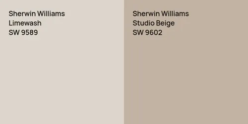 SW 9589 Limewash vs SW 9602 Studio Beige