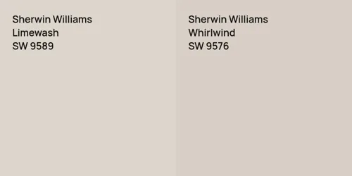 SW 9589 Limewash vs SW 9576 Whirlwind