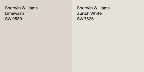 SW 9589 Limewash vs SW 7626 Zurich White