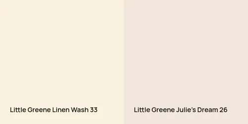 33 Linen Wash vs 26 Julie's Dream