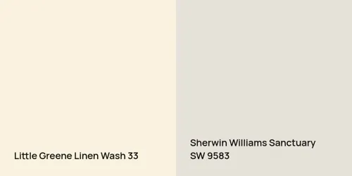 33 Linen Wash vs SW 9583 Sanctuary