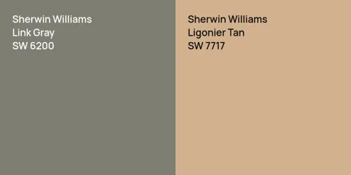 SW 6200 Link Gray vs SW 7717 Ligonier Tan