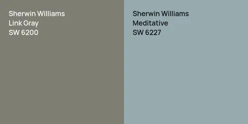 SW 6200 Link Gray vs SW 6227 Meditative