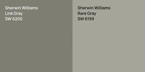 SW 6200 Link Gray vs SW 6199 Rare Gray