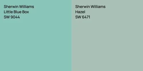 SW 9044 Little Blue Box vs SW 6471 Hazel