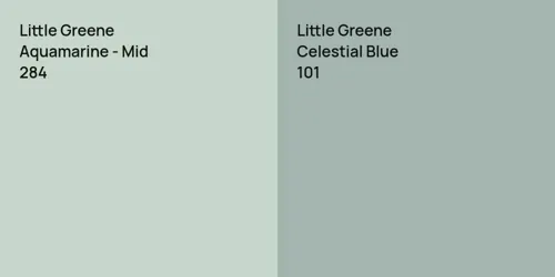 284 Aquamarine - Mid vs 101 Celestial Blue