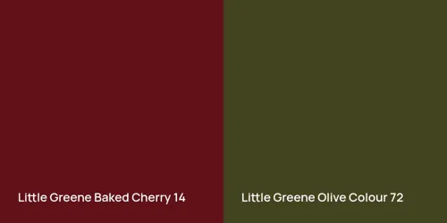 14 Baked Cherry vs 72 Olive Colour