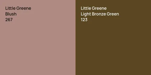 267 Blush vs 123 Light Bronze Green