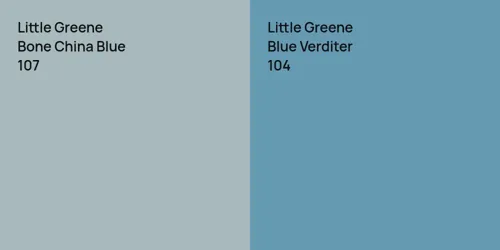 107 Bone China Blue vs 104 Blue Verditer