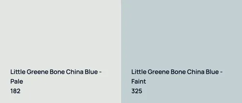 182 Bone China Blue - Pale vs 325 Bone China Blue - Faint