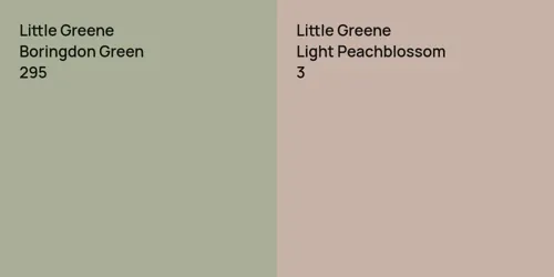 295 Boringdon Green vs 3 Light Peachblossom