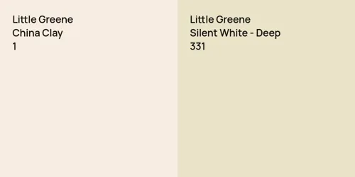 1 China Clay  vs 331 Silent White - Deep