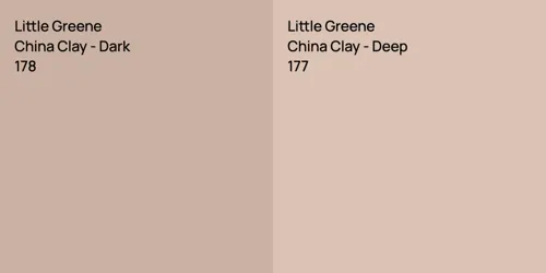 178 China Clay - Dark vs 177 China Clay - Deep